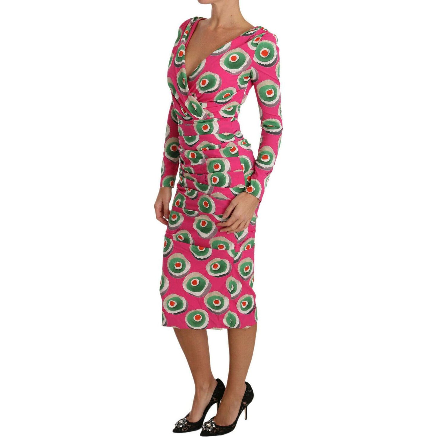 Dolce & Gabbana Elegant Pink Silk Sheath Bodycon Dress Dolce & Gabbana Maroon