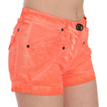PLEIN SUD Chic Orange Mid Waist Mini Shorts PLEIN SUD Salmon