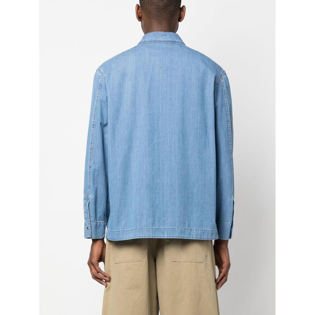 Lanvin Shirts Clear Blue Shirts Lanvin Light Gray