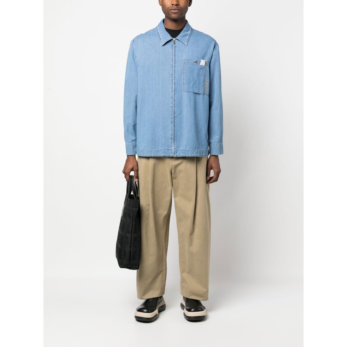 Lanvin Shirts Clear Blue Shirts