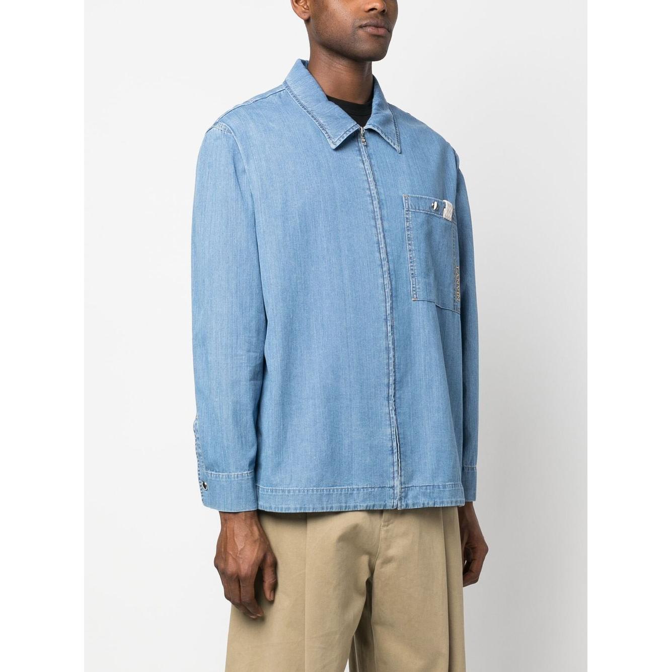 Lanvin Shirts Clear Blue Shirts Lanvin Light Gray