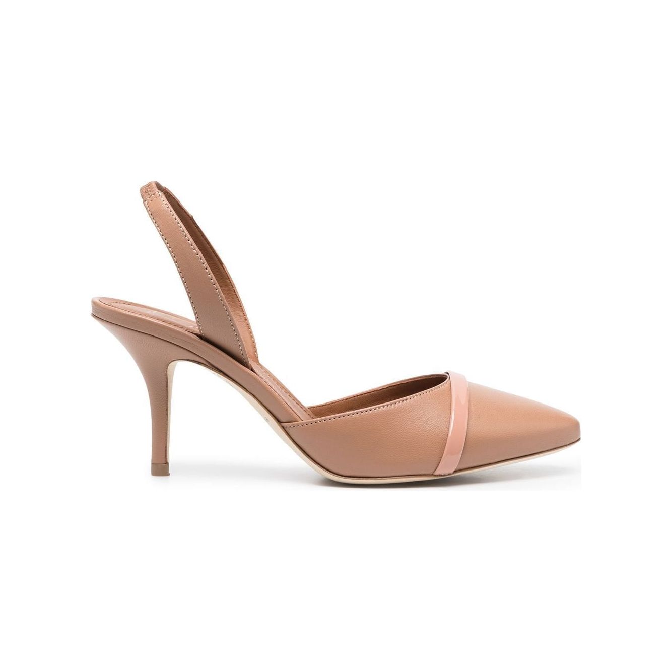 Malone Souliers With Heel Powder Medium Heel Malone Souliers Rosy Brown