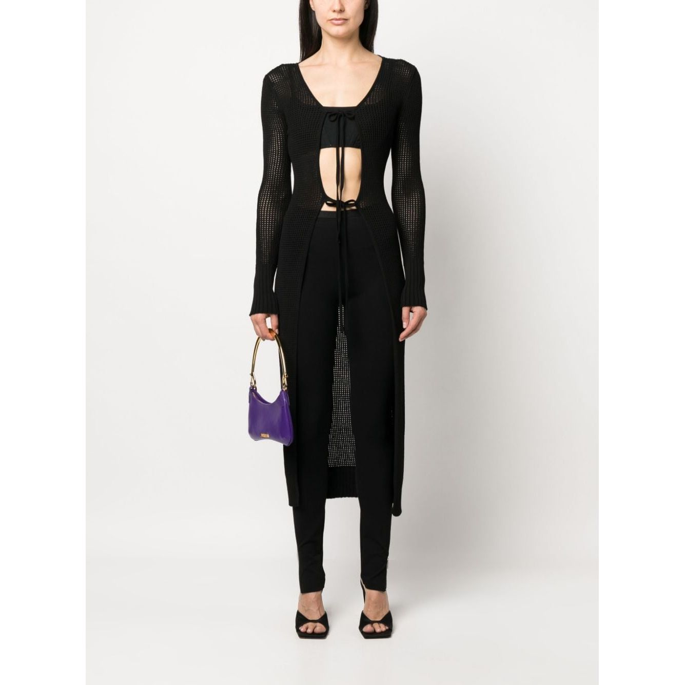Andrea Adamo Sweaters Black Topwear Andrea Adamo Antique White