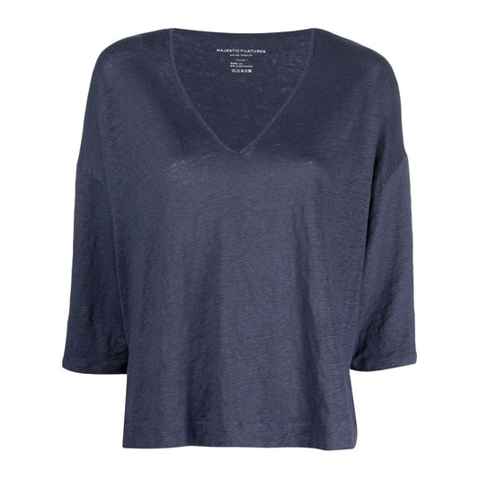 Majestic Sweaters Blue Topwear