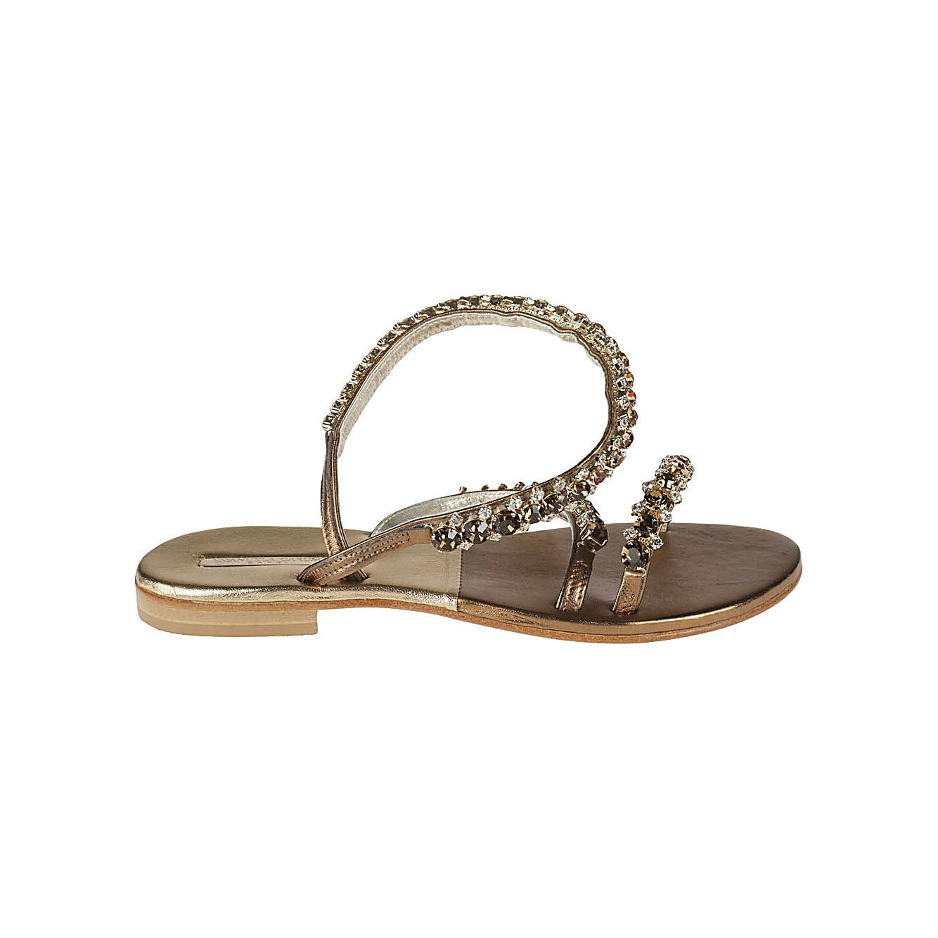 Emanuela Caruso Sandals Golden Sandals Emanuela Caruso Dim Gray