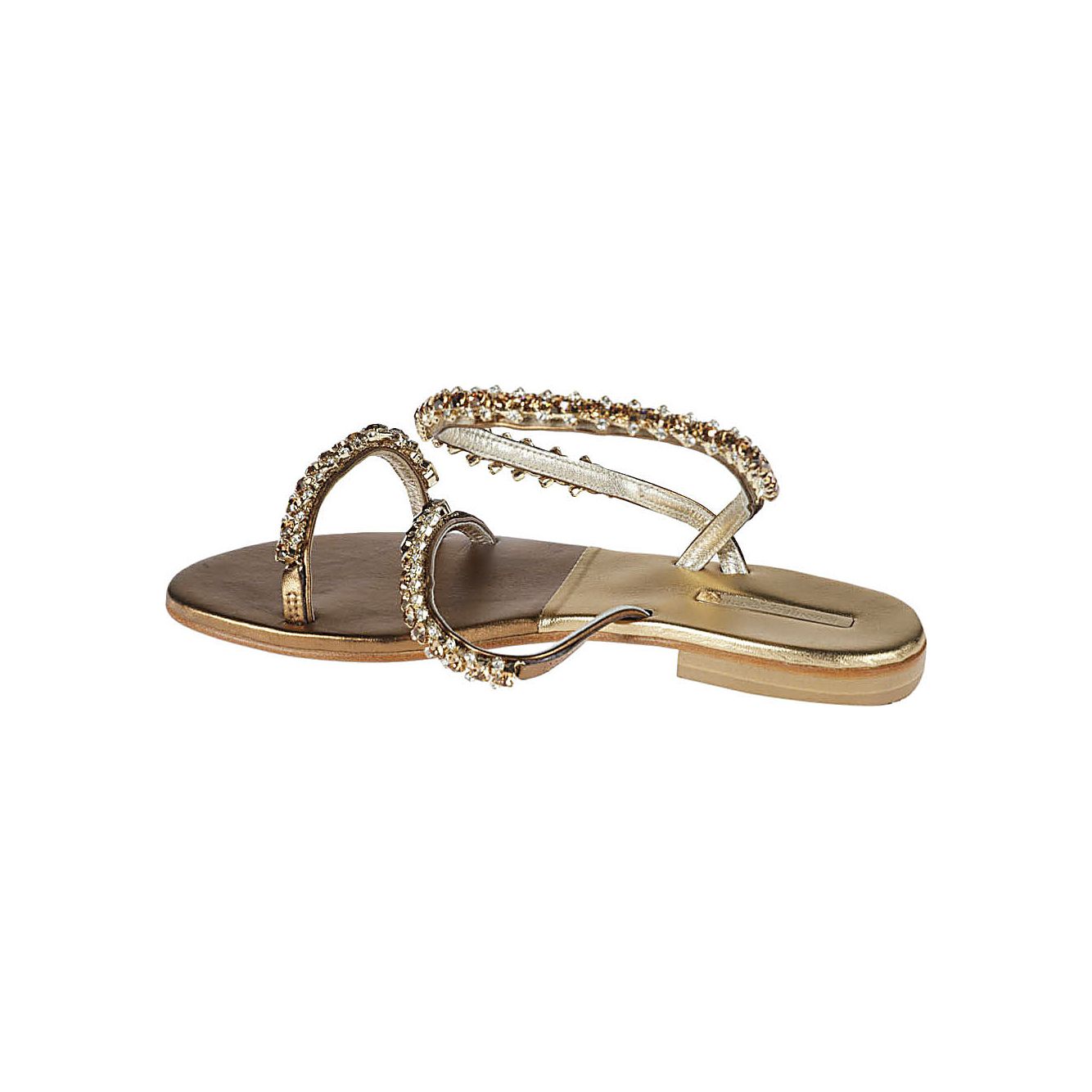 Emanuela Caruso Sandals Golden Sandals Emanuela Caruso Dim Gray