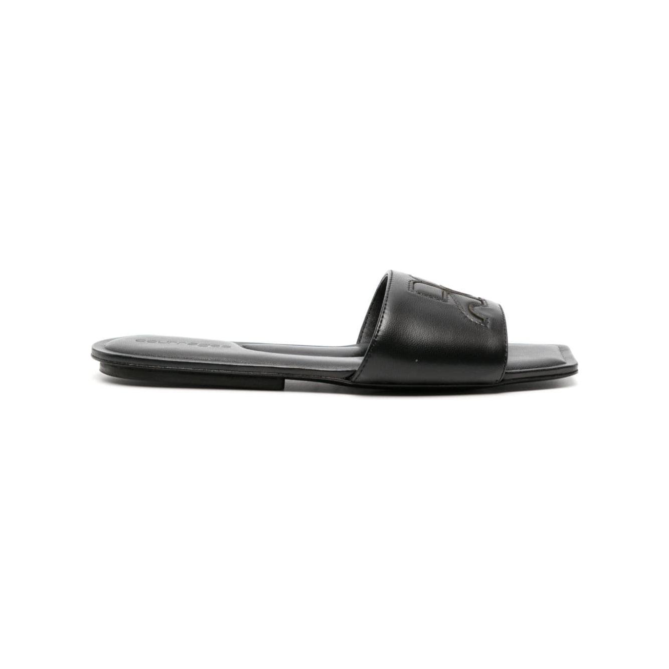COURREGES PRE Sandals Black Sandals Courreges Pre Dark Slate Gray