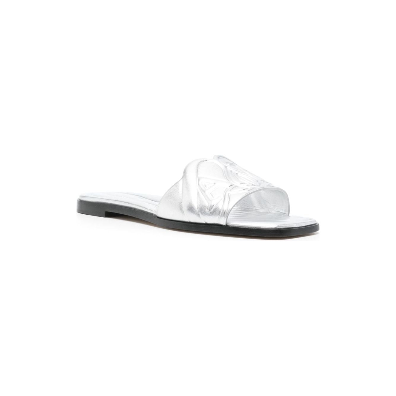 Alexander McQueen Slide sandals with embossed logo Sandals Alexander Mcqueen Dark Slate Gray