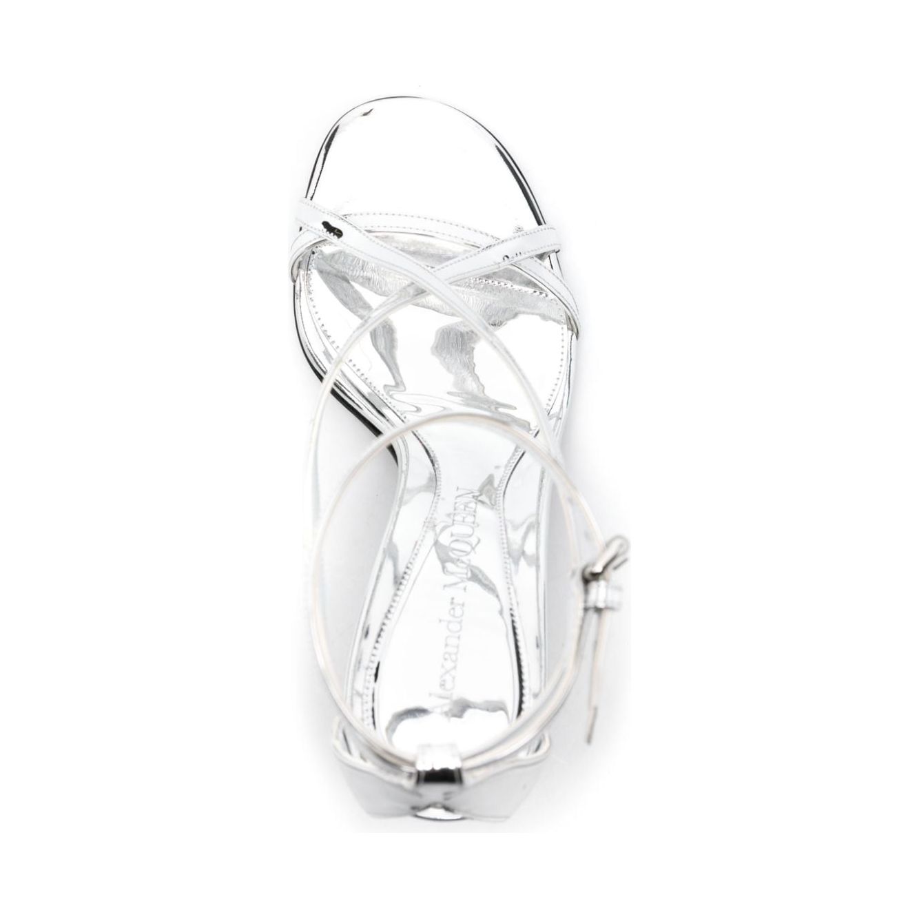 Alexander McQueen Twisted Armadillo 95mm patent sandals Sandals Alexander Mcqueen Lavender