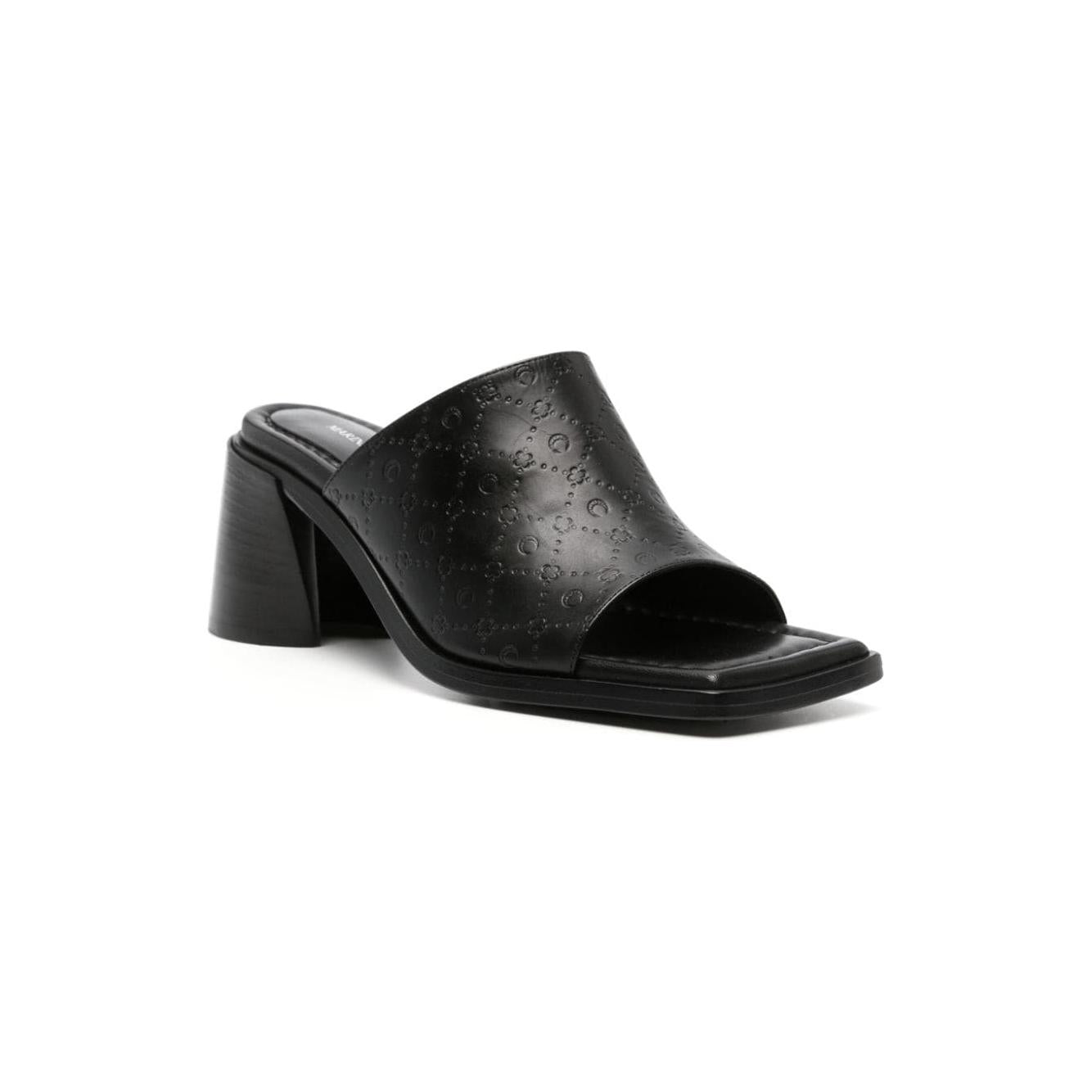 MARINE SERRE Sandals Black Sandals Marine Serre Dark Slate Gray