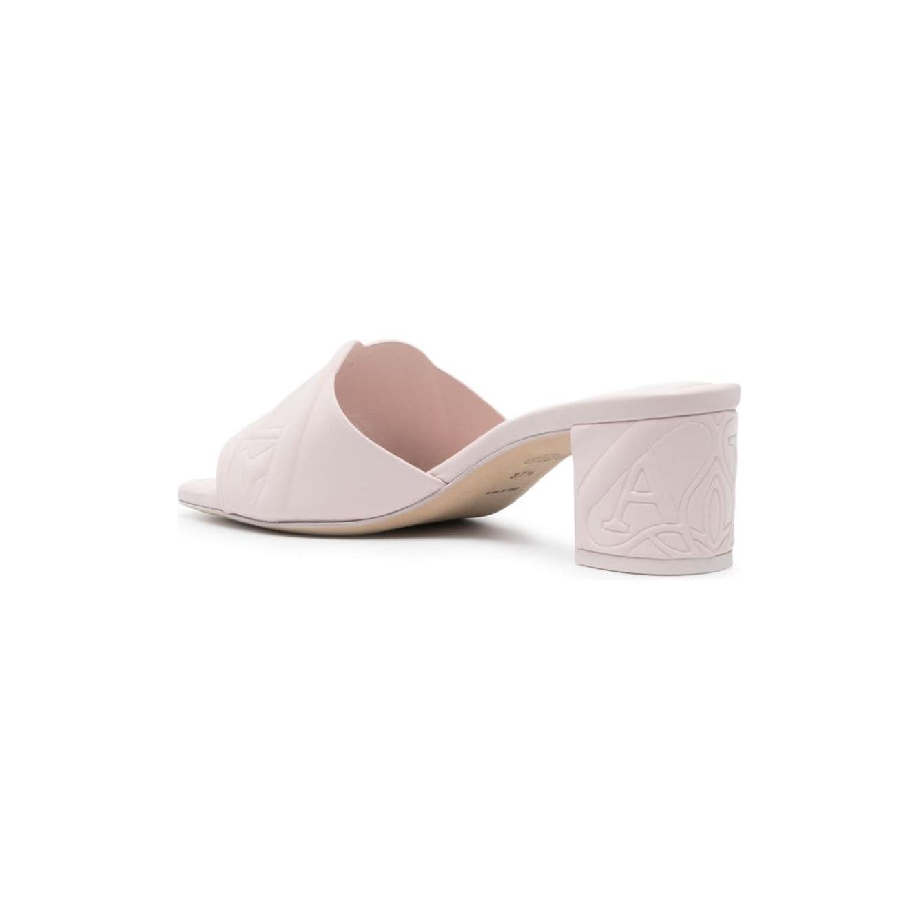 Alexander McQueen 60mm Seal Motif Mules Sandals Alexander Mcqueen Light Gray