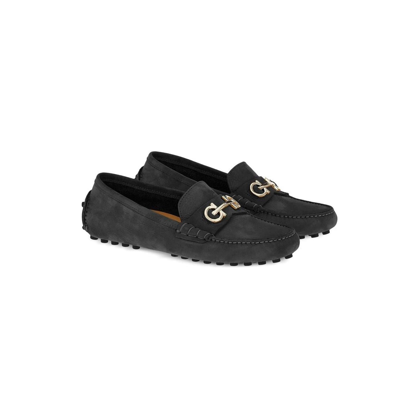 Ferragamo Double Gancini Moccasins Moccasins Ferragamo Dark Slate Gray
