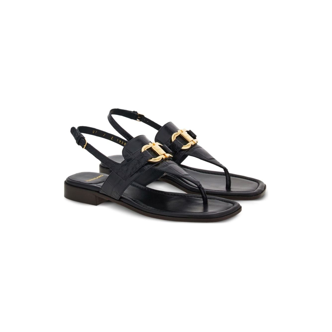 Ferragamo Gancini-buckle Leather Sandals