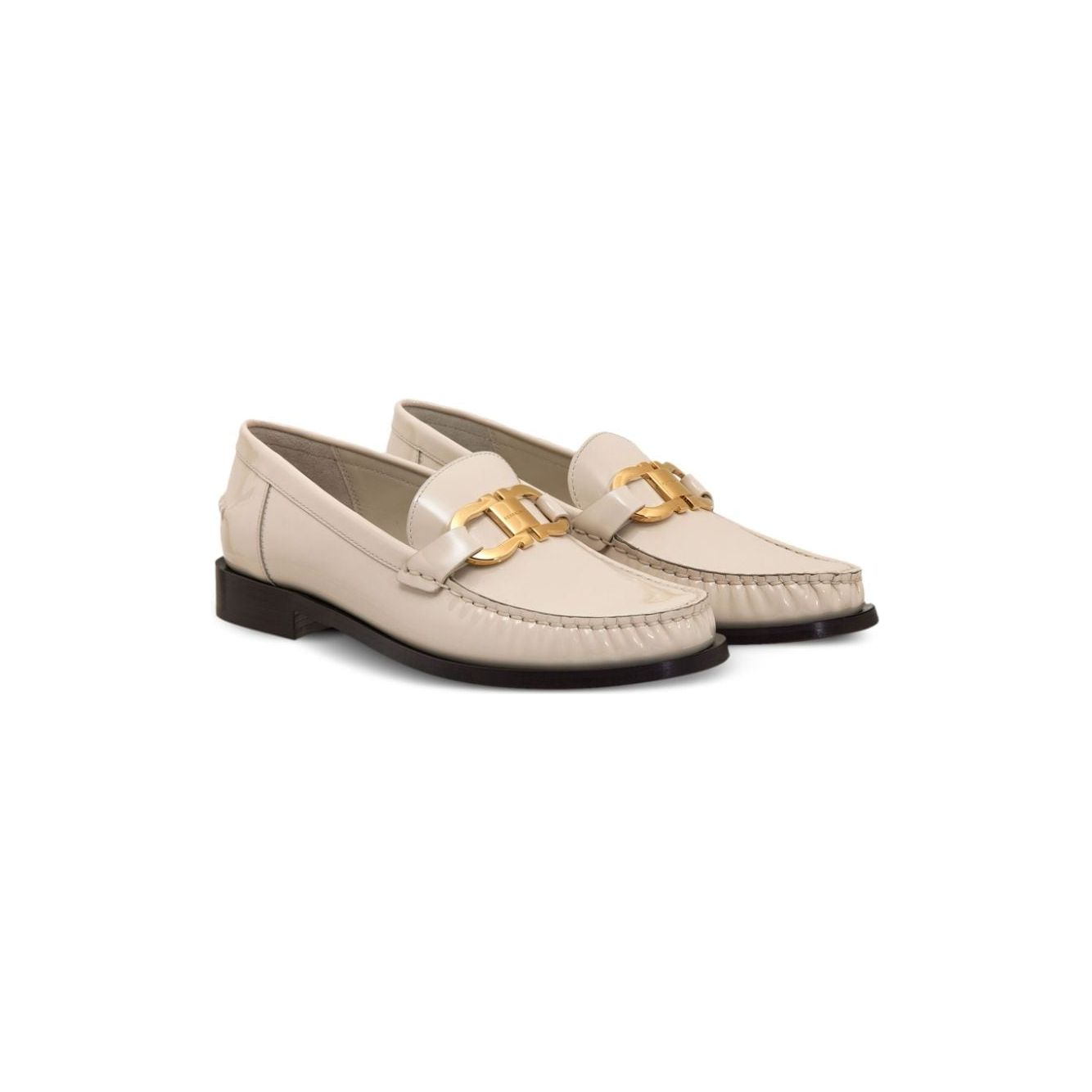 Ferragamo Gancini leather loafers Moccasins Ferragamo Gray
