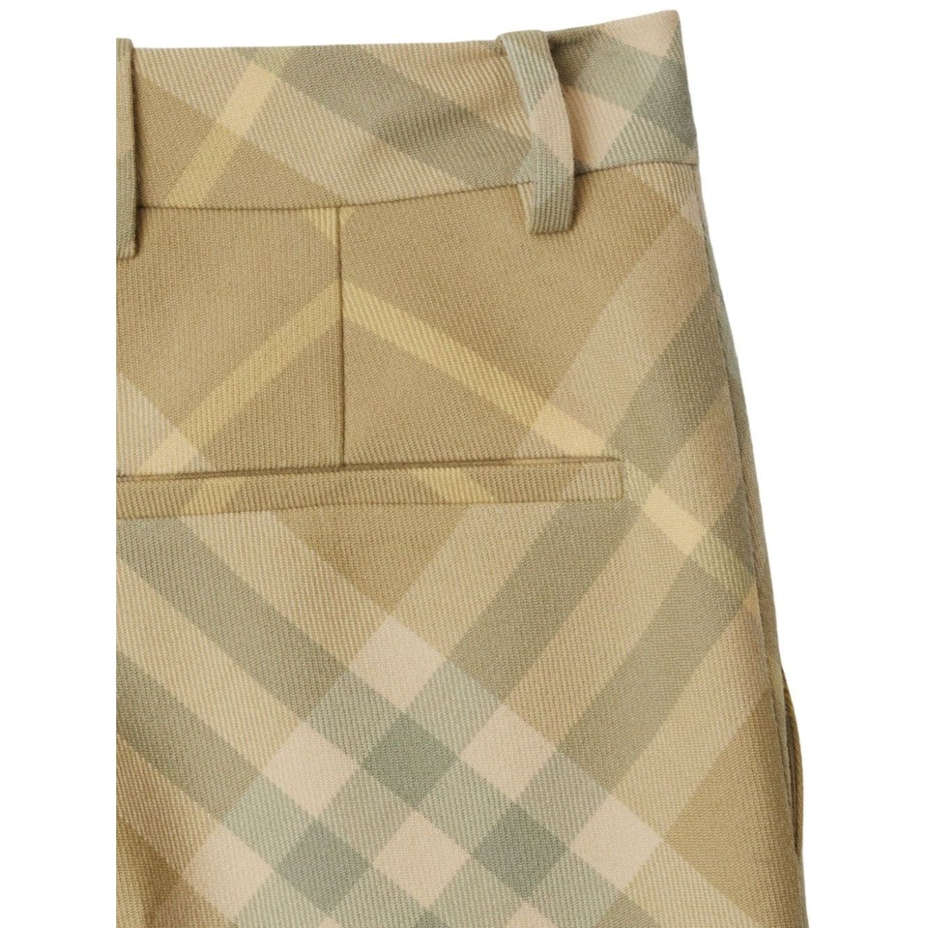 Burberry check-print tailored wool trousers Trousers