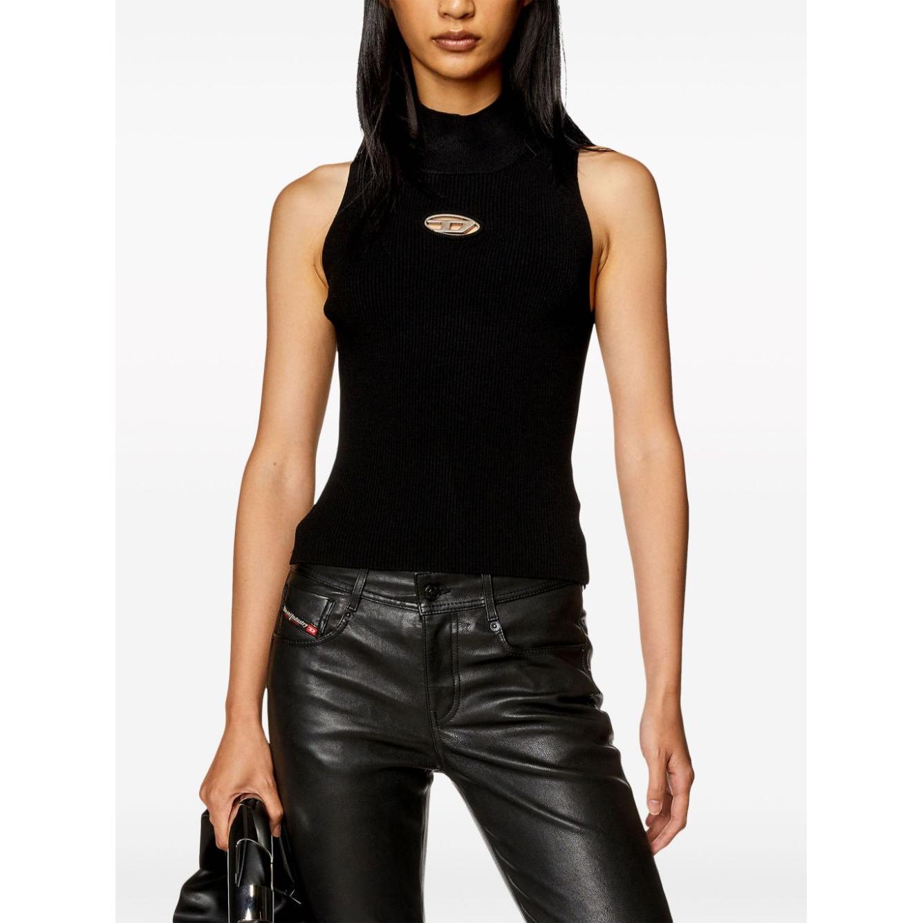 Diesel Top Black Topwear Diesel Misty Rose