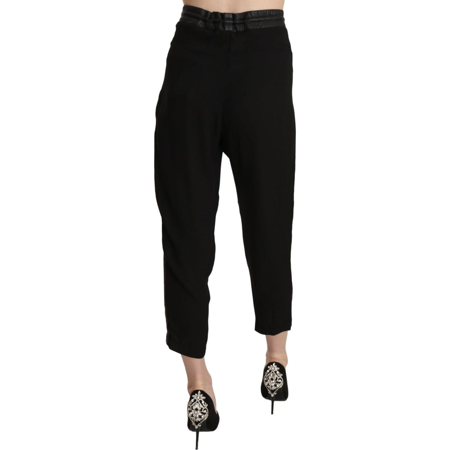 Guess Chic High Waist Cropped Pants in Elegant Black Jeans & Pants Guess Black