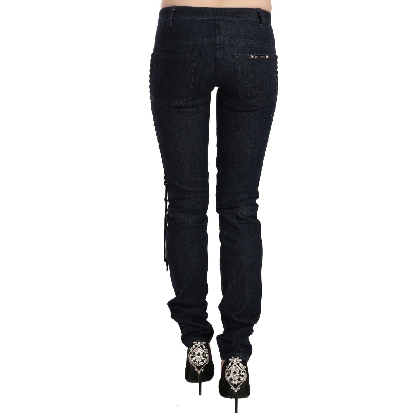 Just Cavalli Elegant Low Waist Skinny Trousers Jeans & Pants Just Cavalli Black