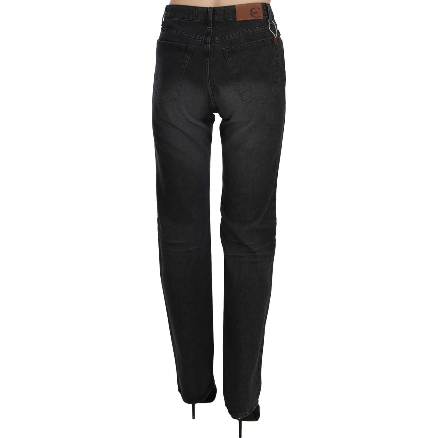 Just Cavalli Elevate Your Style: Chic Black High Waist Denim Jeans & Pants Just Cavalli Black