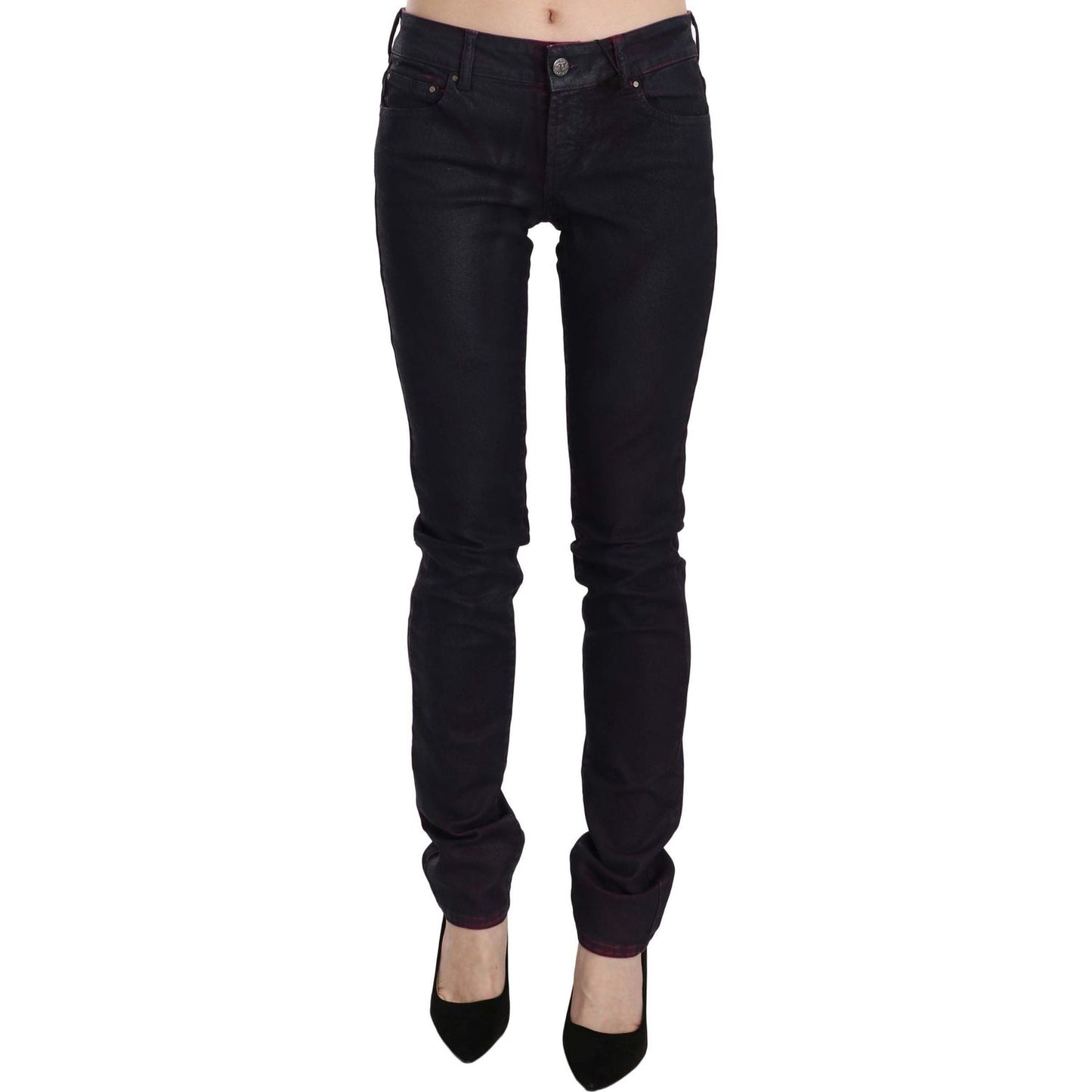 Just Cavalli Chic Black Low Waist Skinny Denim Jeans & Pants Just Cavalli Black