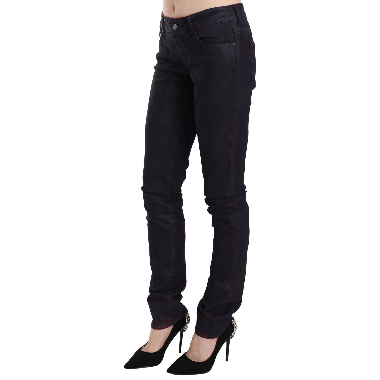 Just Cavalli Chic Black Low Waist Skinny Denim Jeans & Pants Just Cavalli Black