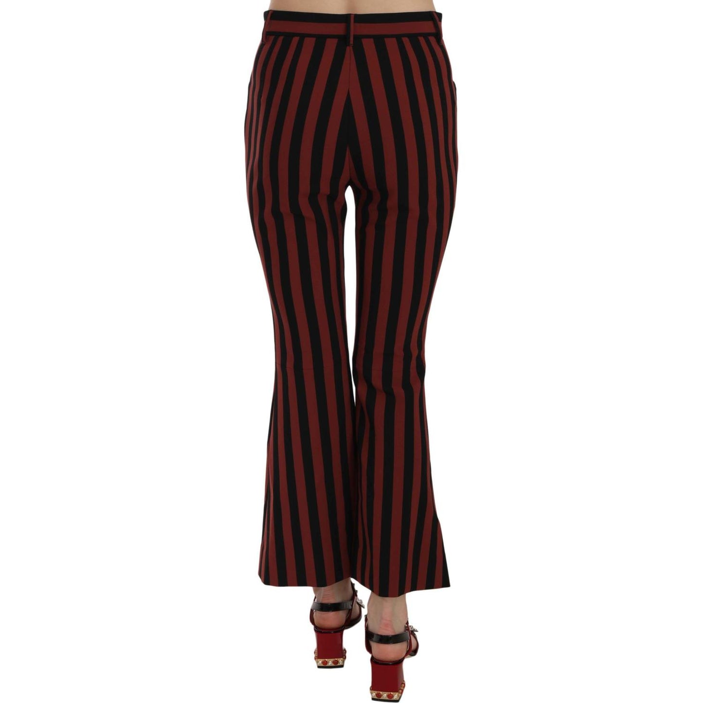 Dolce & Gabbana Elegant Cropped Flared Trousers Dolce & Gabbana Black