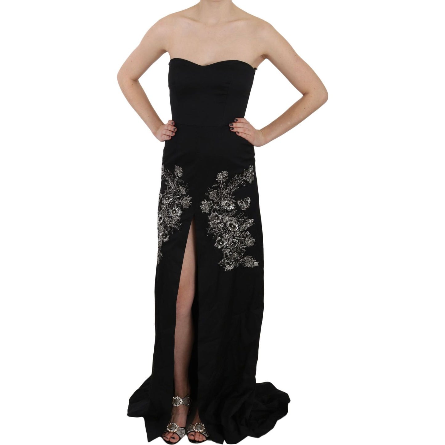 John Richmond Enchanting Black Maxi Flare Dress John Richmond Black