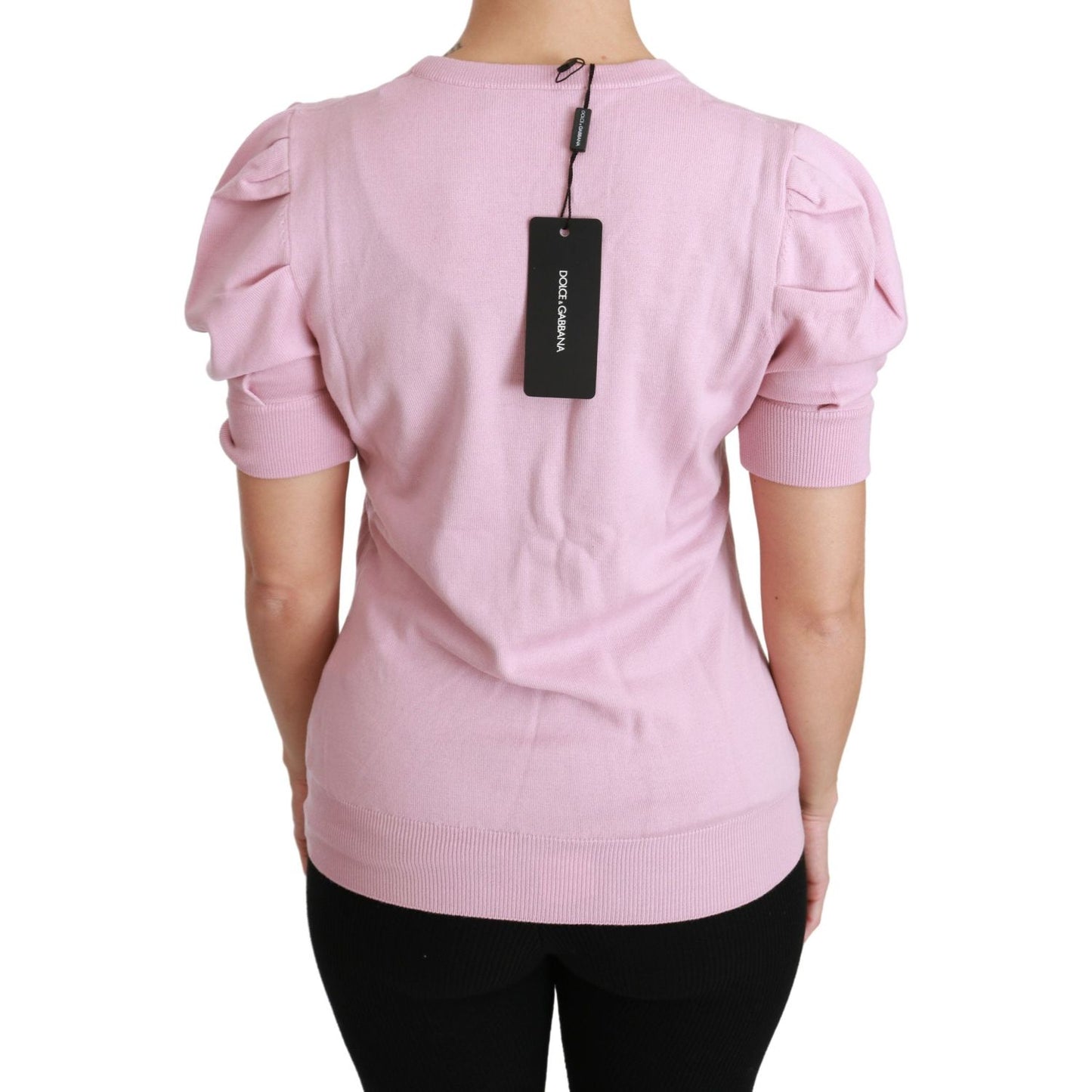 Dolce & Gabbana Elegant Embroidered Virgin Wool Blouse Dolce & Gabbana Thistle