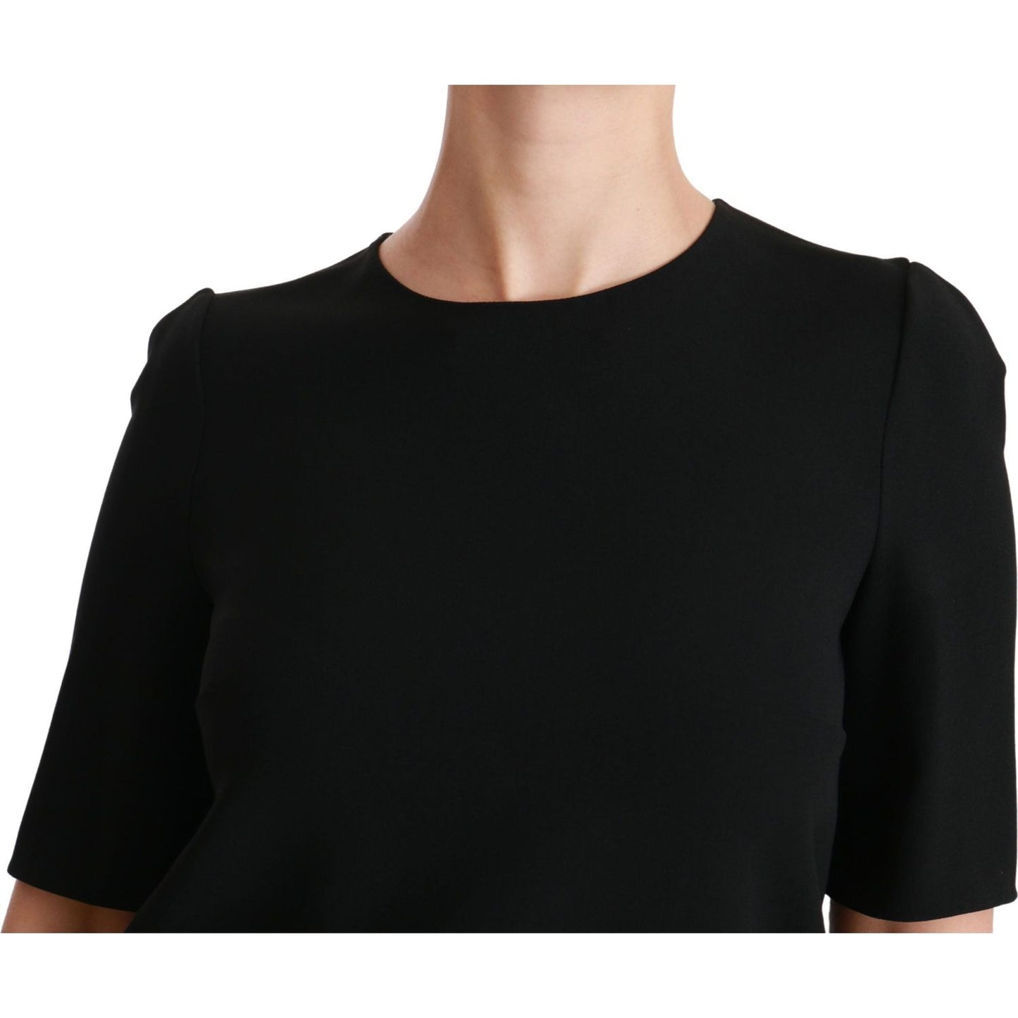 Dolce & Gabbana Elegant Black Stretch Blouse Top Dolce & Gabbana Black