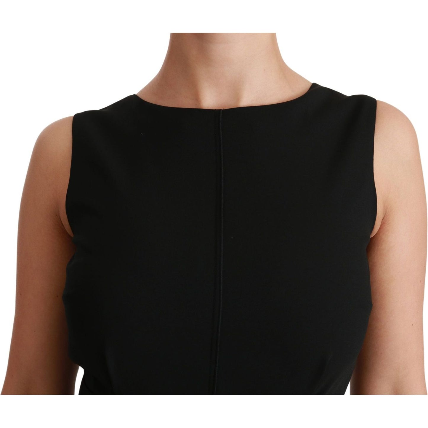 Dolce & Gabbana Elegant Knee-Length Sheath Dress in Black Dolce & Gabbana Black