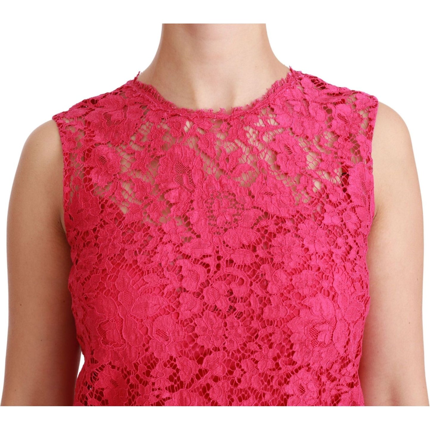 Dolce & Gabbana Shocking Pink Mini Bodycon Dress Dolce & Gabbana Maroon