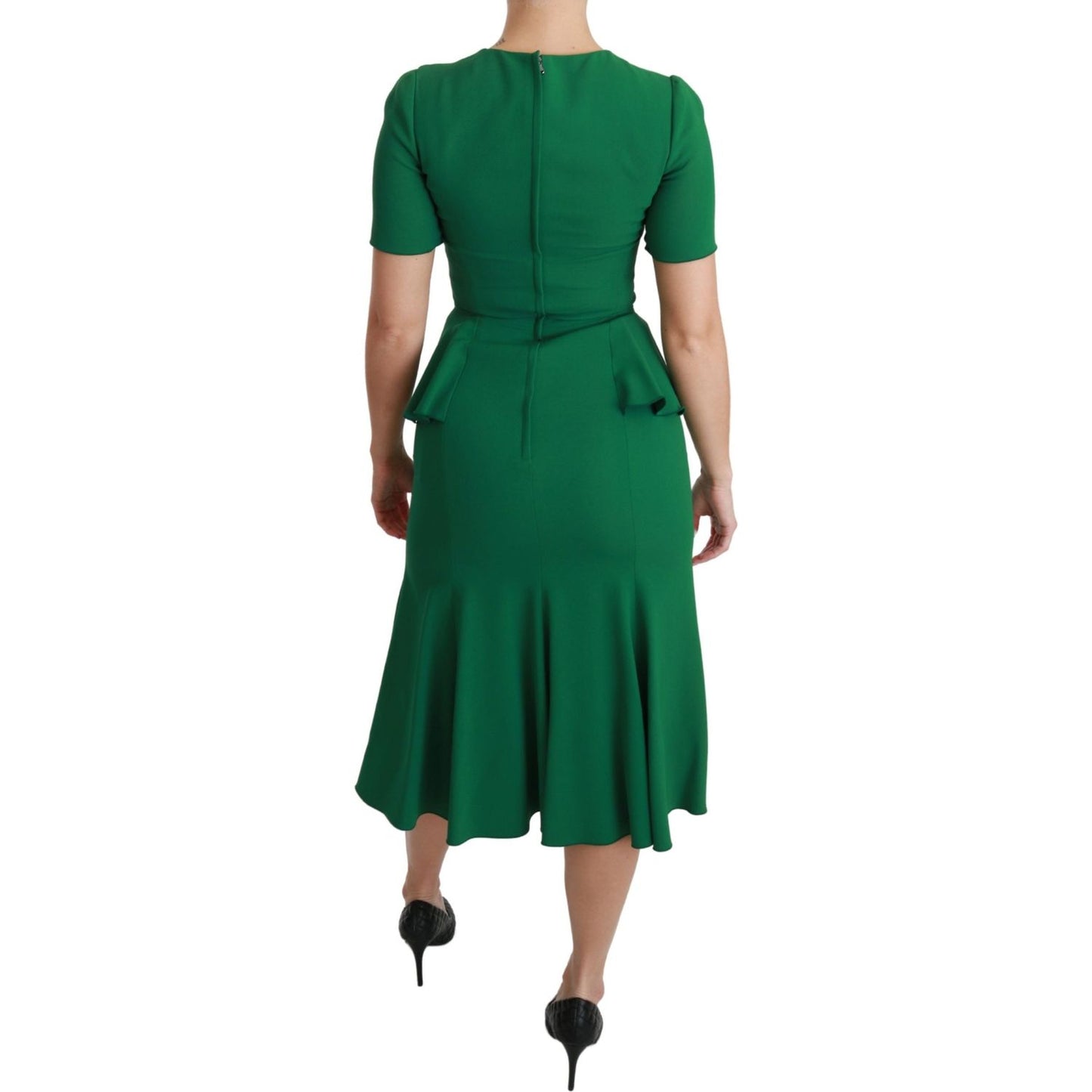 Dolce & Gabbana Enchanted Green Mermaid Midi Dress Dolce & Gabbana Dark Slate Gray