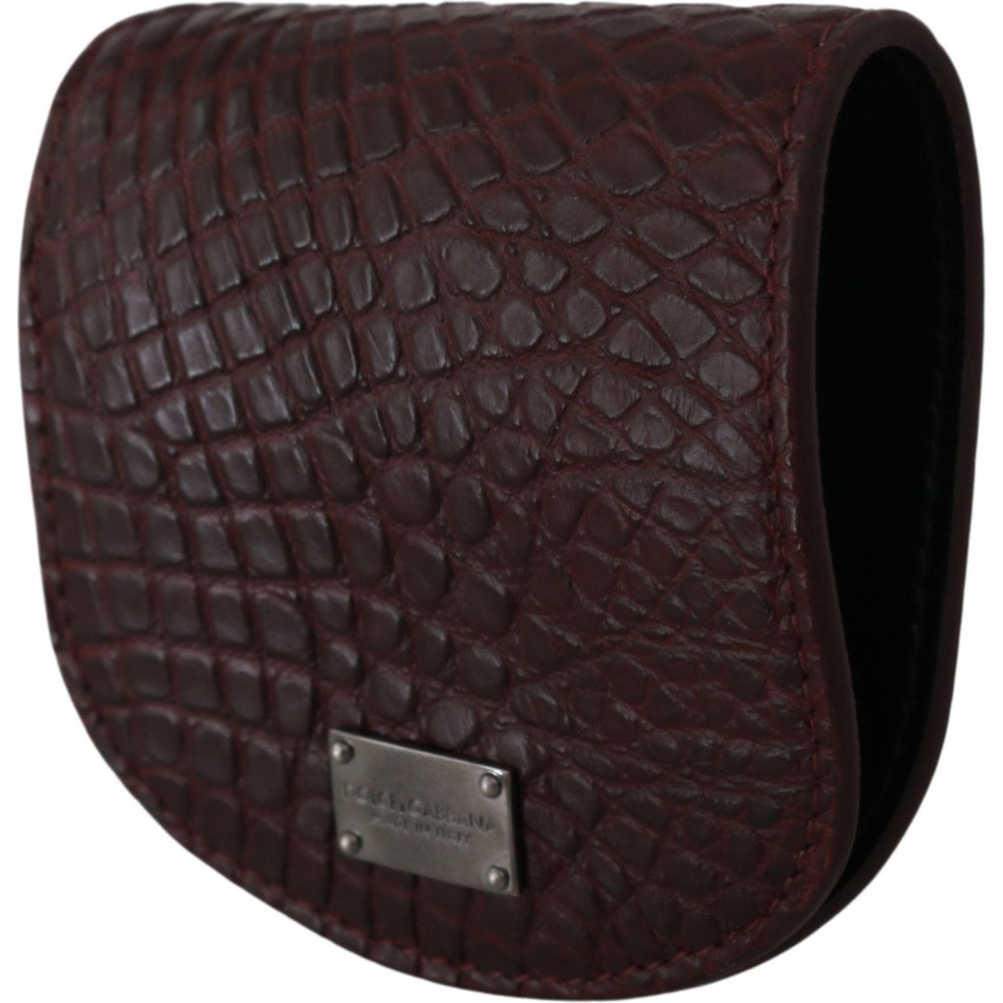 Dolce & Gabbana Refined Caimano Leather Coin Case Condom Case Dolce & Gabbana Dark Slate Gray