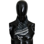 Costume National Elegant Silk Printed Blue Scarf Silk Scarves Costume National Black