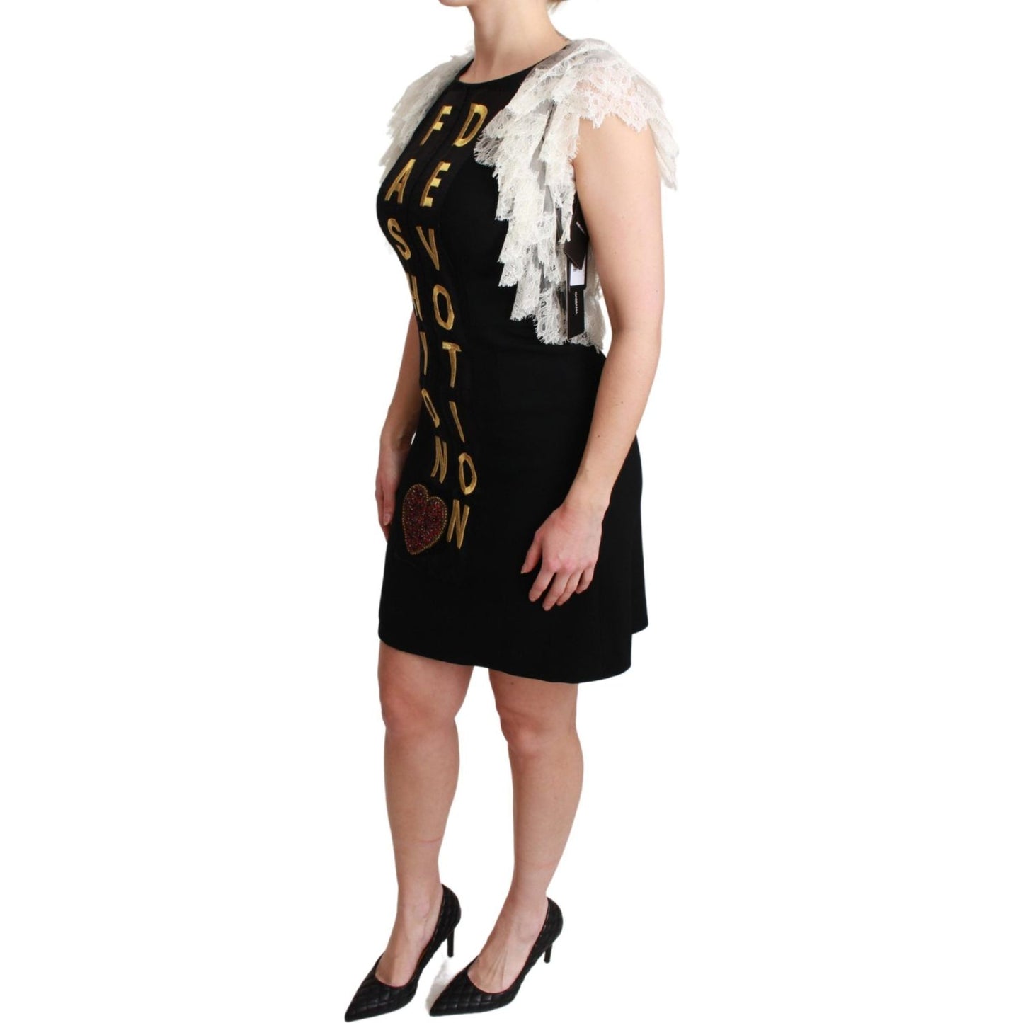 Dolce & Gabbana Chic Sleeveless Sheath Mini Dress with Lace Detail Dresses Dolce & Gabbana Tan