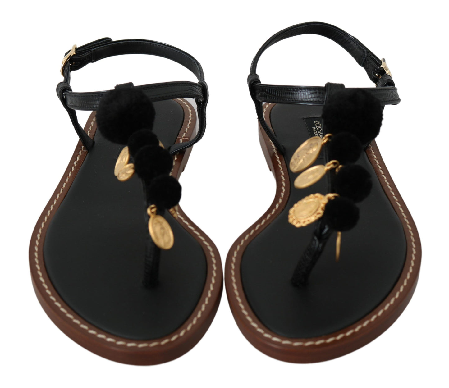 حذاء Dolce & Gabbana Pom Pom Flip Flop ذو رباط للكاحل
