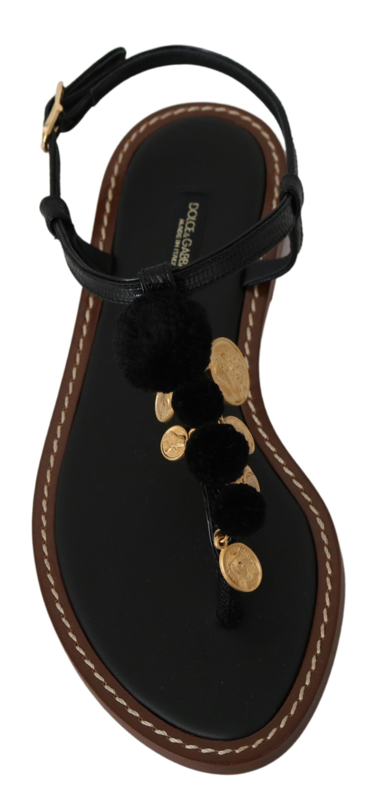 حذاء Dolce & Gabbana Pom Pom Flip Flop ذو رباط للكاحل