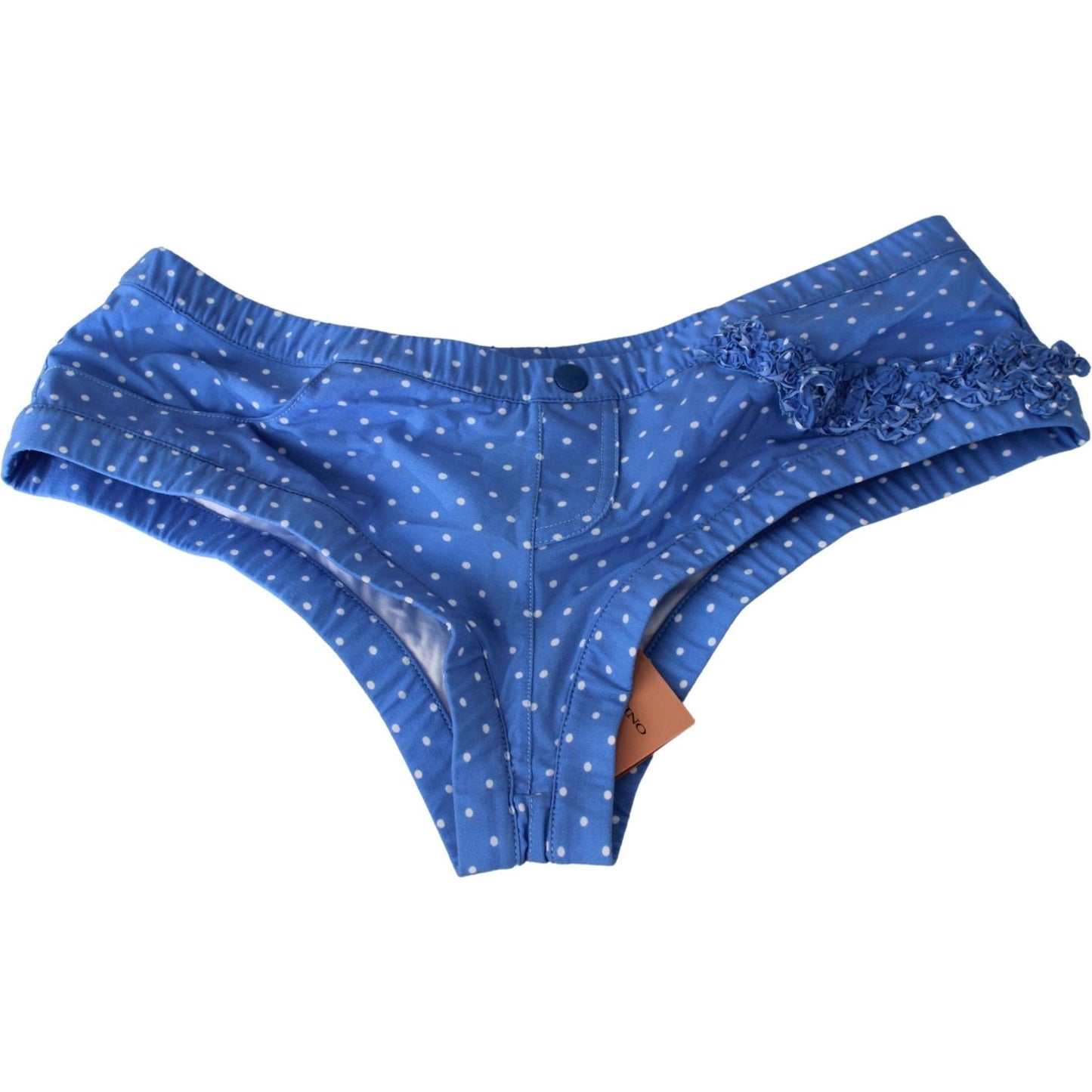Ermanno Scervino Chic Blue Dotted Designer Bikini Set Ermanno Scervino Dark Slate Blue