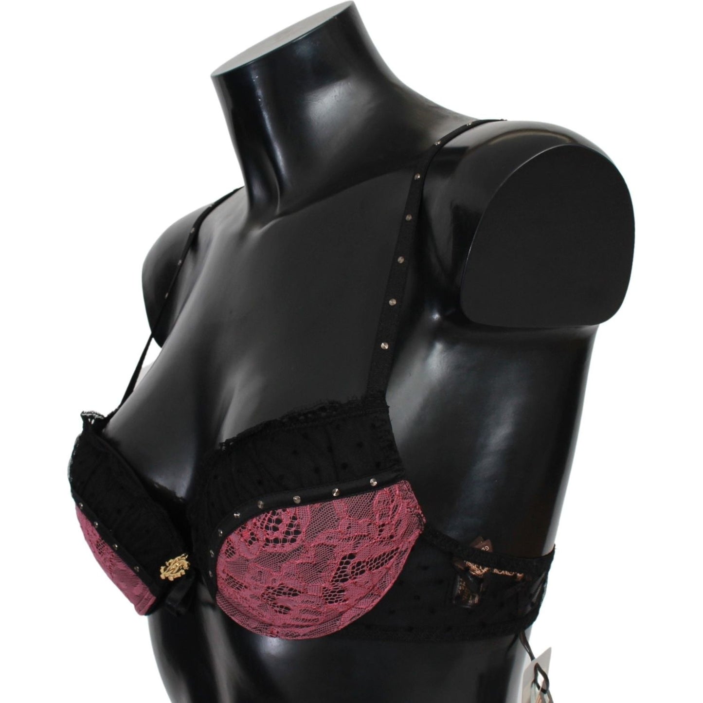 Roberto Cavalli Elegant Black Lace Push-Up Bra Roberto Cavalli Black