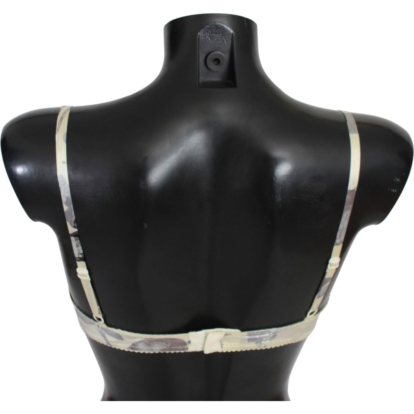 Ermanno Scervino Beige Lace Balconcino Silk Bra Ermanno Scervino Dark Slate Gray