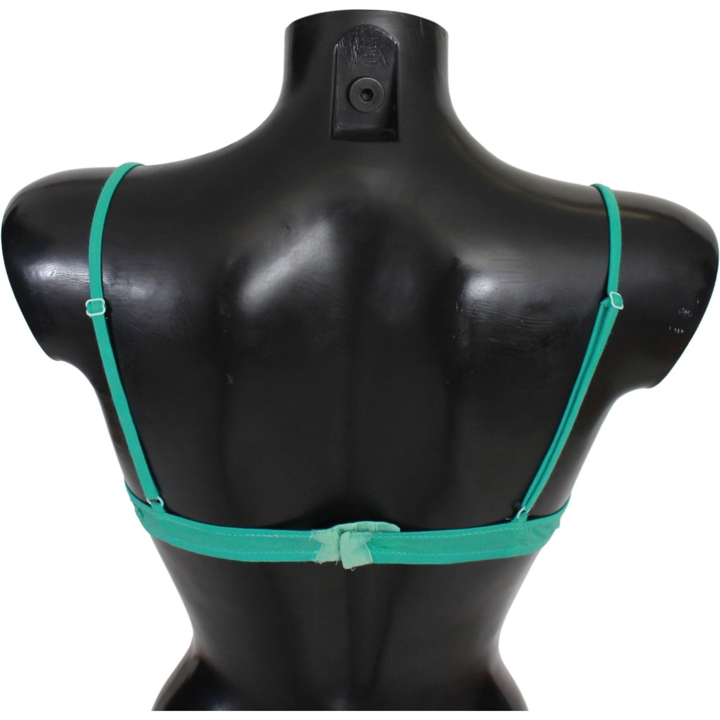Ermanno Scervino Luxurious Green Cotton Push Up Bra Ermanno Scervino Dark Slate Gray