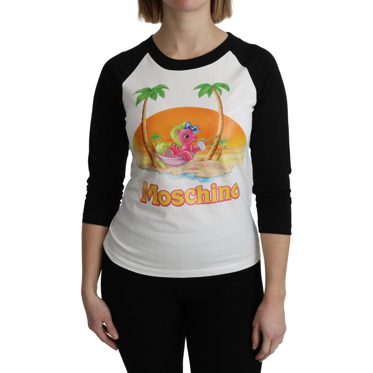 Moschino Chic My Little Pony Crew Neck Cotton Top Moschino Dark Gray
