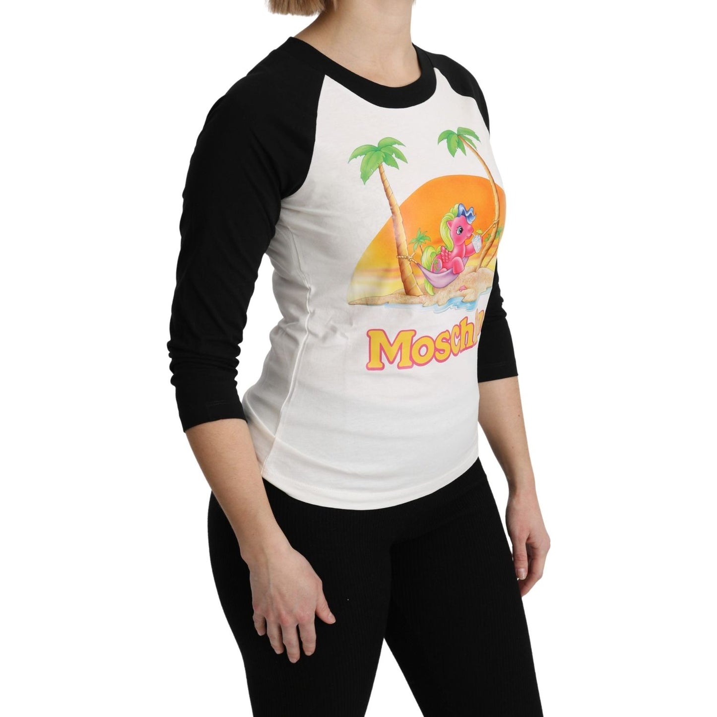 Moschino Chic My Little Pony Crew Neck Cotton Top Moschino Black