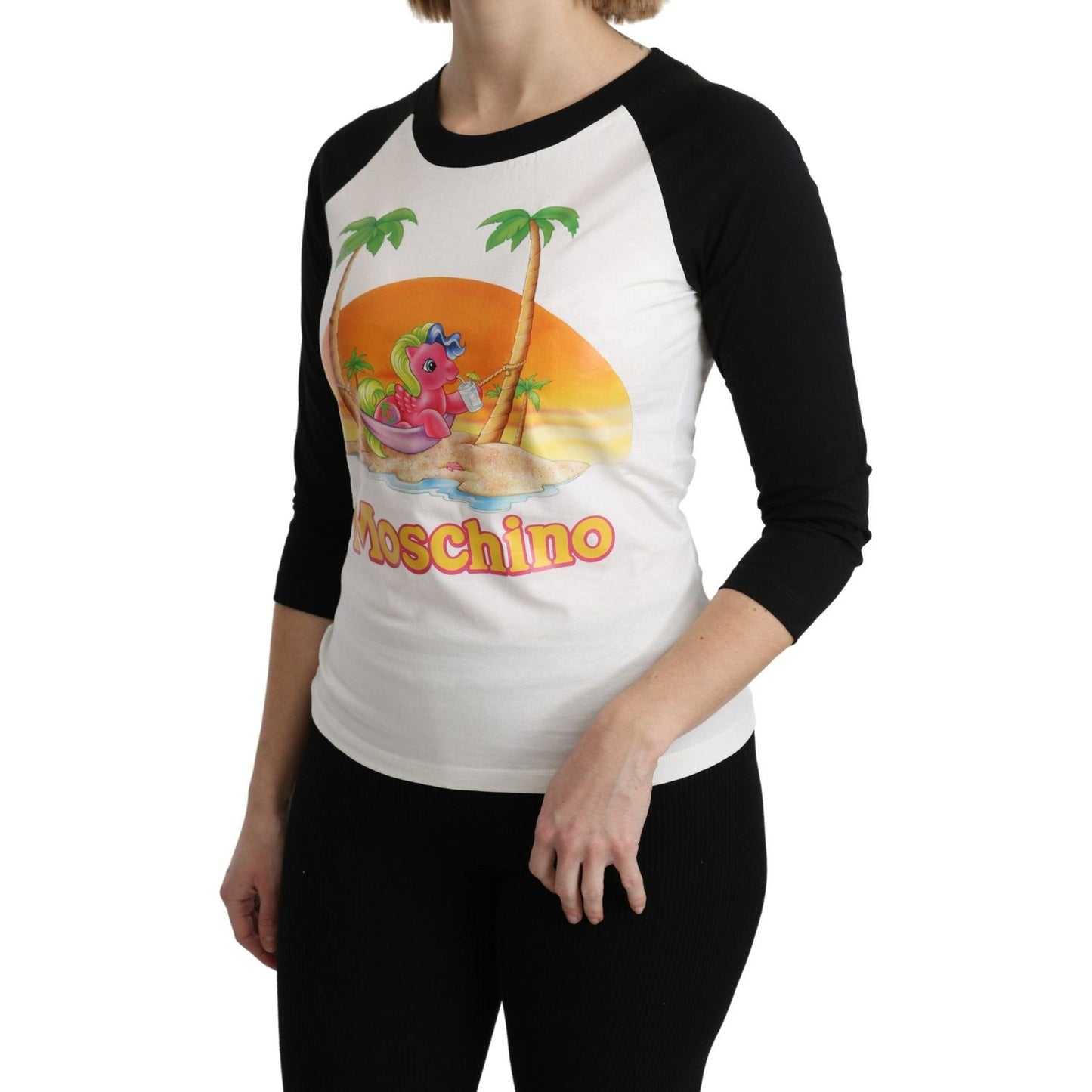 Moschino Chic My Little Pony Crew Neck Cotton Top Moschino Black