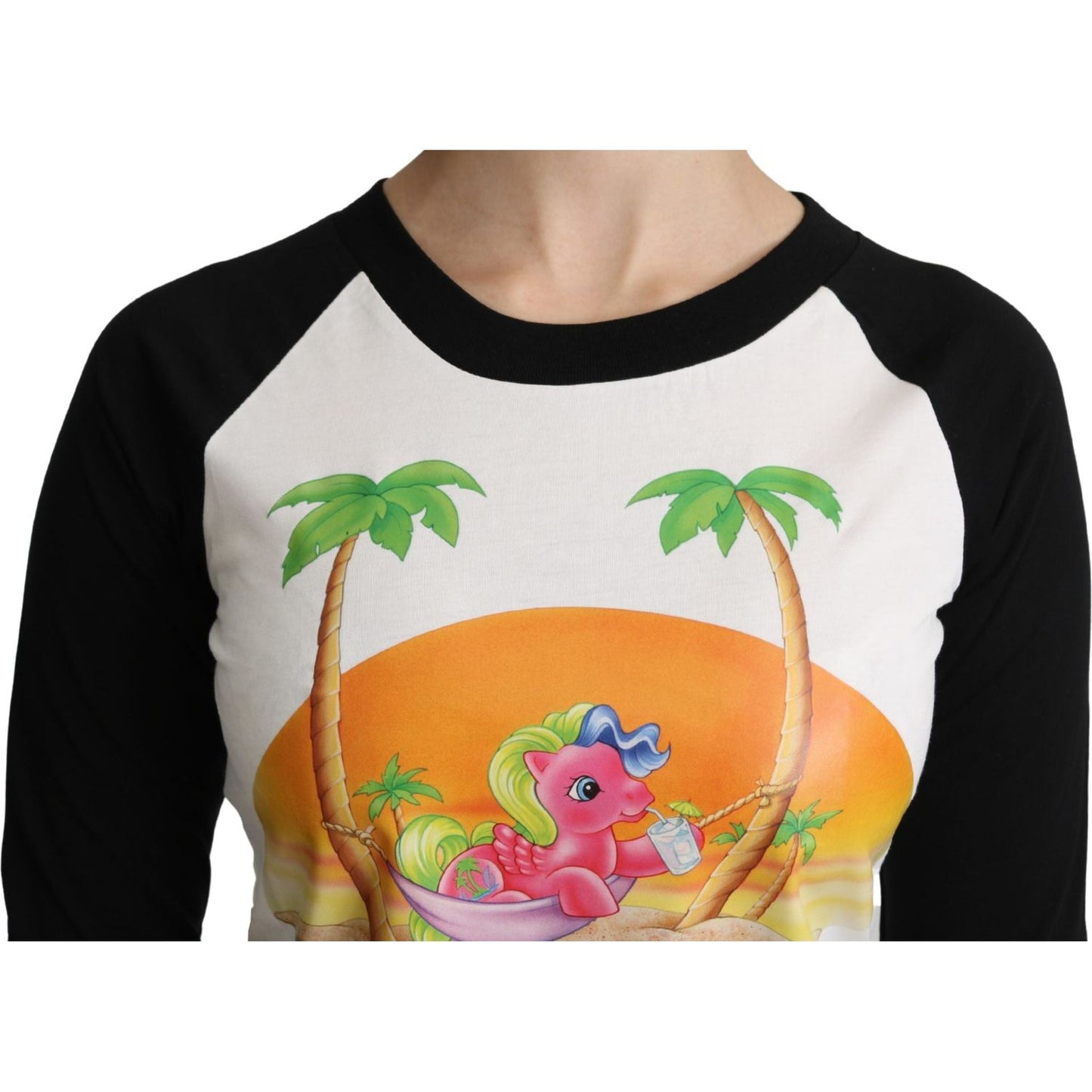 Moschino Chic My Little Pony Crew Neck Cotton Top Moschino Black