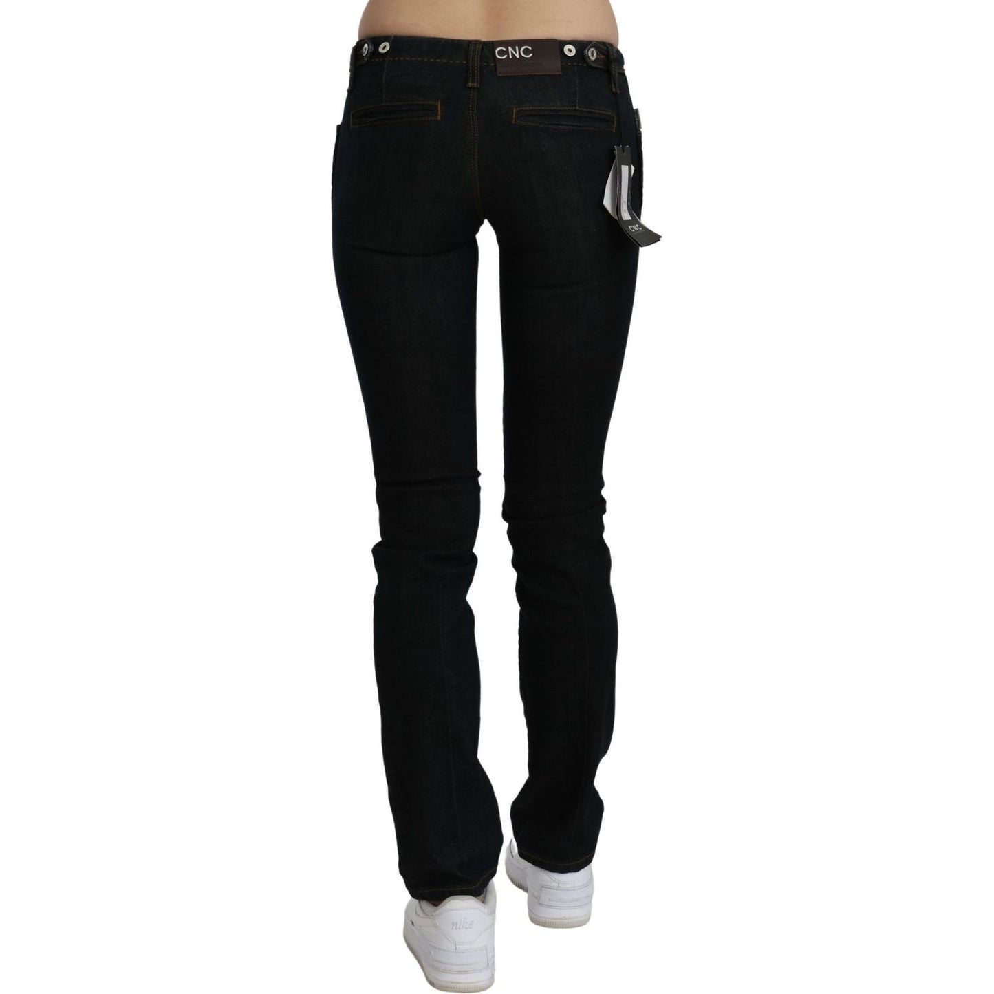 Costume National Chic Black Mid Waist Slim Fit Denim Jeans Jeans & Pants Costume National Black