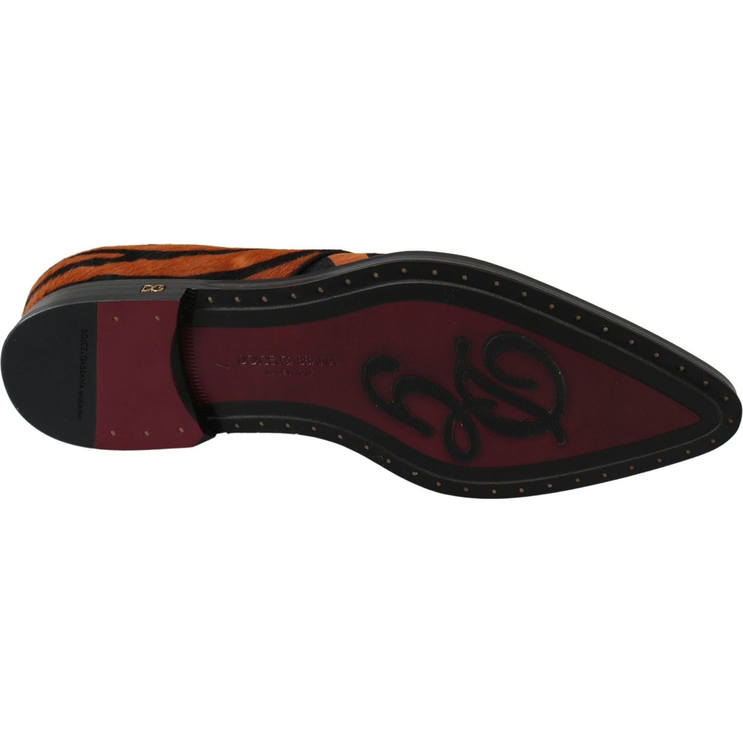 Dolce & Gabbana Tiger Pattern Dress Shoes with Pony Hair Dolce & Gabbana Black