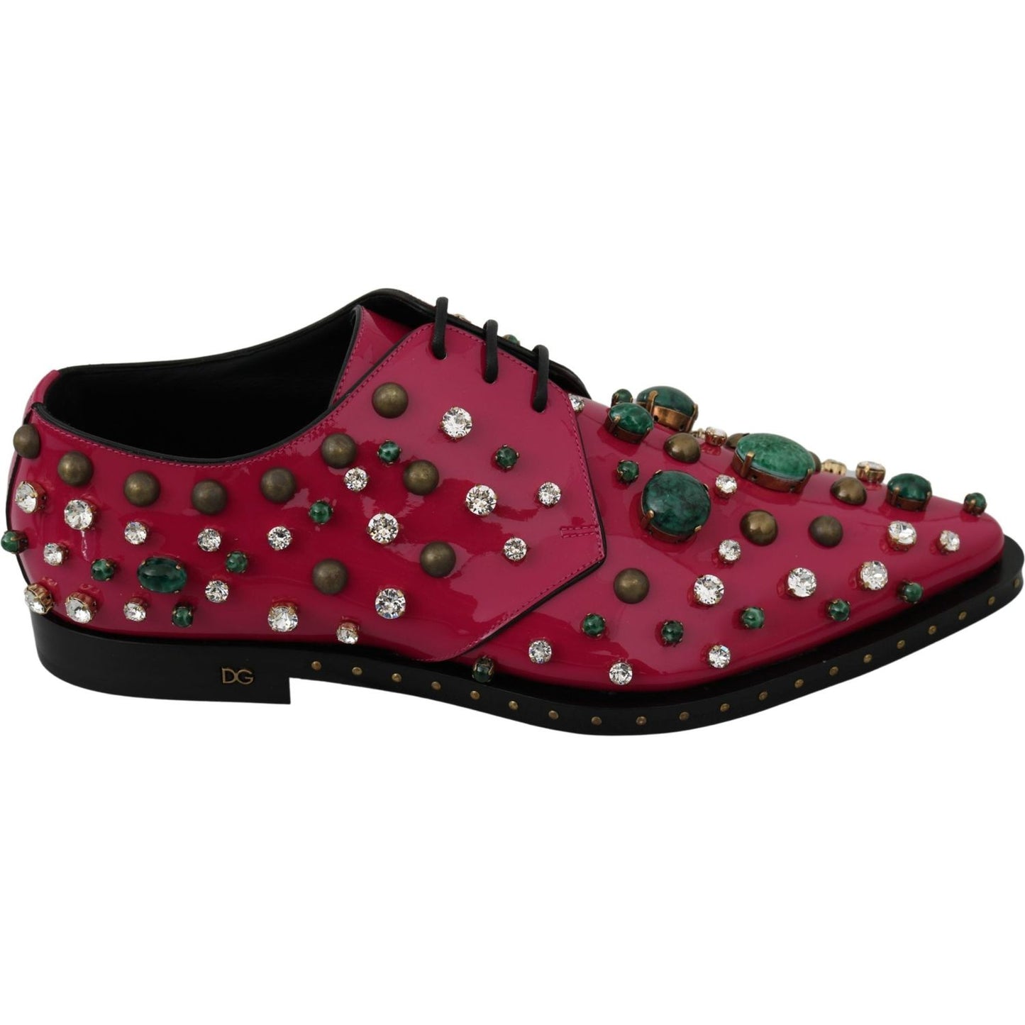 Dolce & Gabbana Fuchsia Pink Crystal Patent Flats Dolce & Gabbana Brown