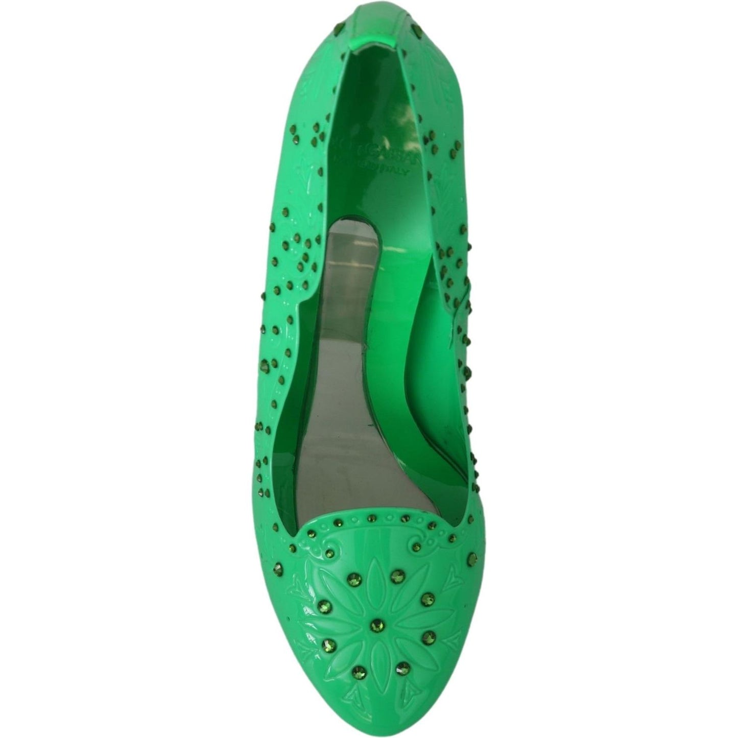 Dolce & Gabbana Enchanting Crystal Cinderella Pumps Dolce & Gabbana Sea Green