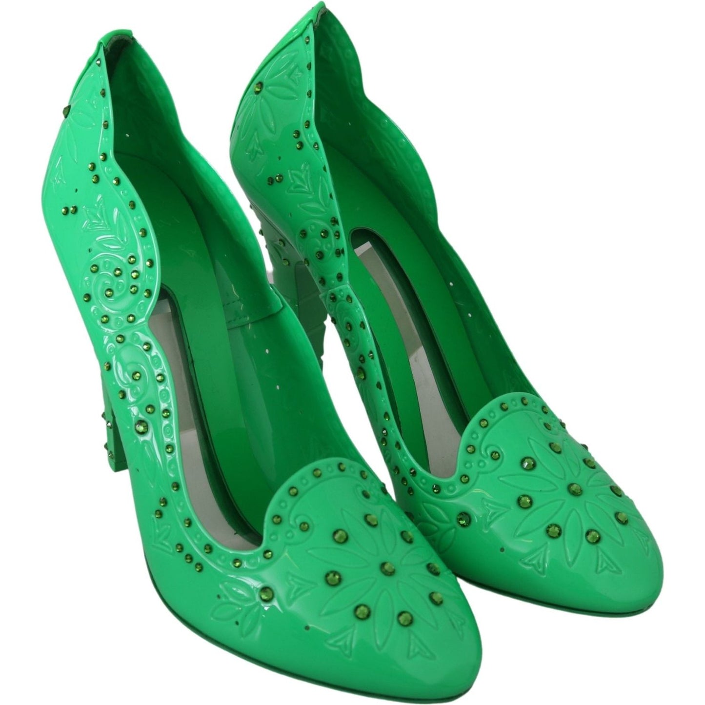 Dolce & Gabbana Enchanting Crystal Cinderella Pumps Dolce & Gabbana Sea Green